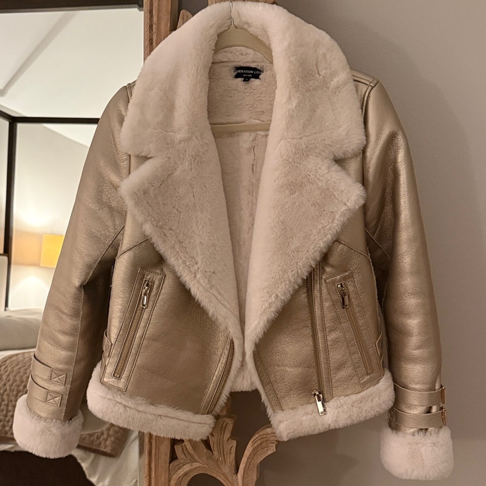 Women's Shearling Lined Leather Jacket